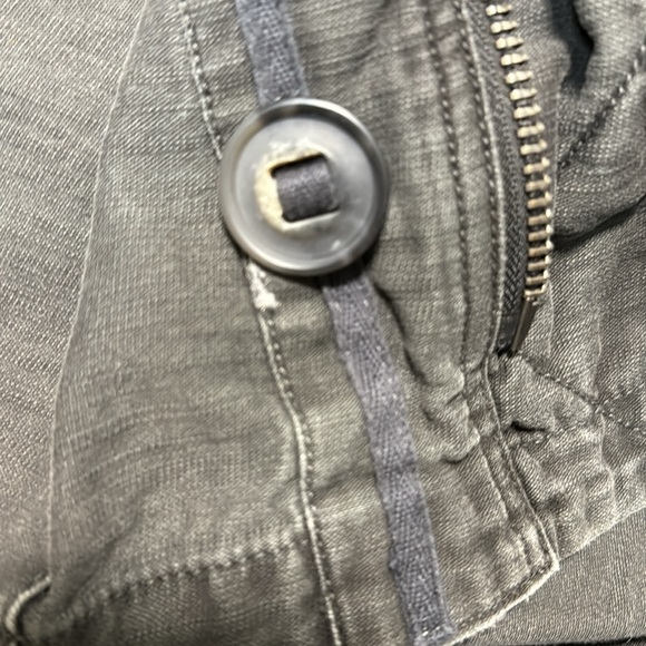 Free People Womens S Oversized Surplus Utility Hooded Jacket Army charcoal, gray - Picture 6 of 9